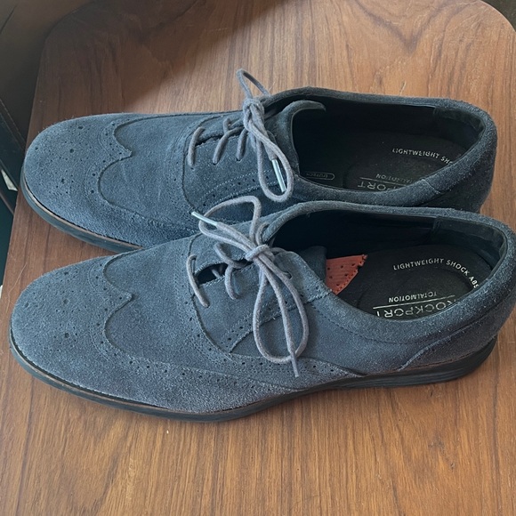 Rockport Men's Charcoal Suede Oxfords - Picture 3 of 7